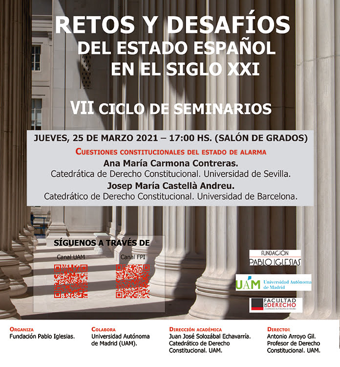 Cuestiones constitucionales del estado de alarma - Fundación Pablo Iglesias