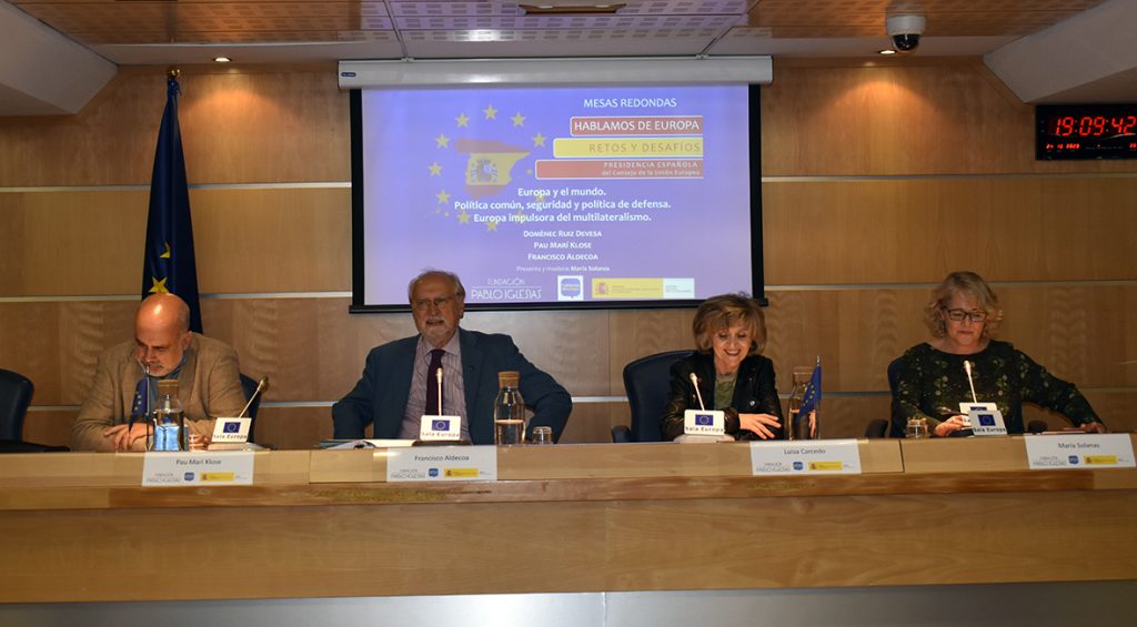 Europa y el mundo. Política común, seguridad y política de defensa. Europa impulsora del multilateralismo. Martes 24 octubre. 19:00 h